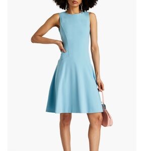 Moschino Crepe Dress. Blue A-Line Knee-Length Skirt